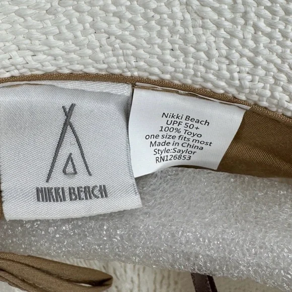 Niki Beach Saylor Elegant Cream Wide-Brim Hat - Picture 5 of 6